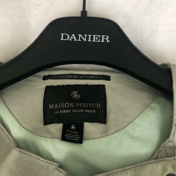 Maison Scotch mint leather jacket - Picture 12 of 16